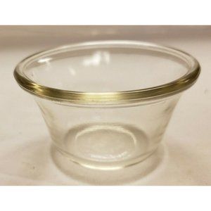 Pyrex Custard Cup, Clear Glass, Marked "414 Pyrex"  (G95)